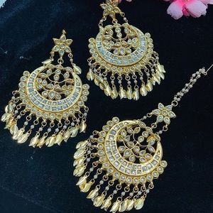 Earrings and tikka set